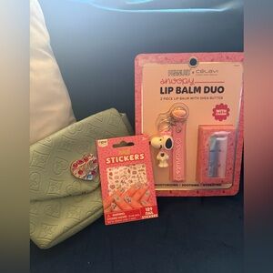 Snoopy Lip Balm Duo with Charm - Pink juicy couture wristlet nail stickers